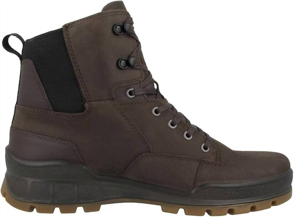 NEW ECCO men's track 25 mid hydromax primaloft boot in coffee/coffee